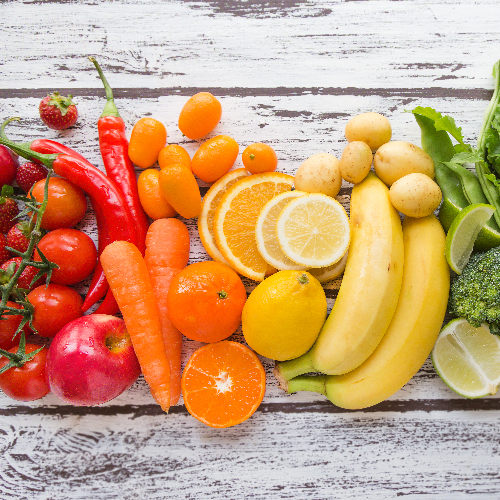 Kleurige groenten en fruit bevatten anti-oxidanten
